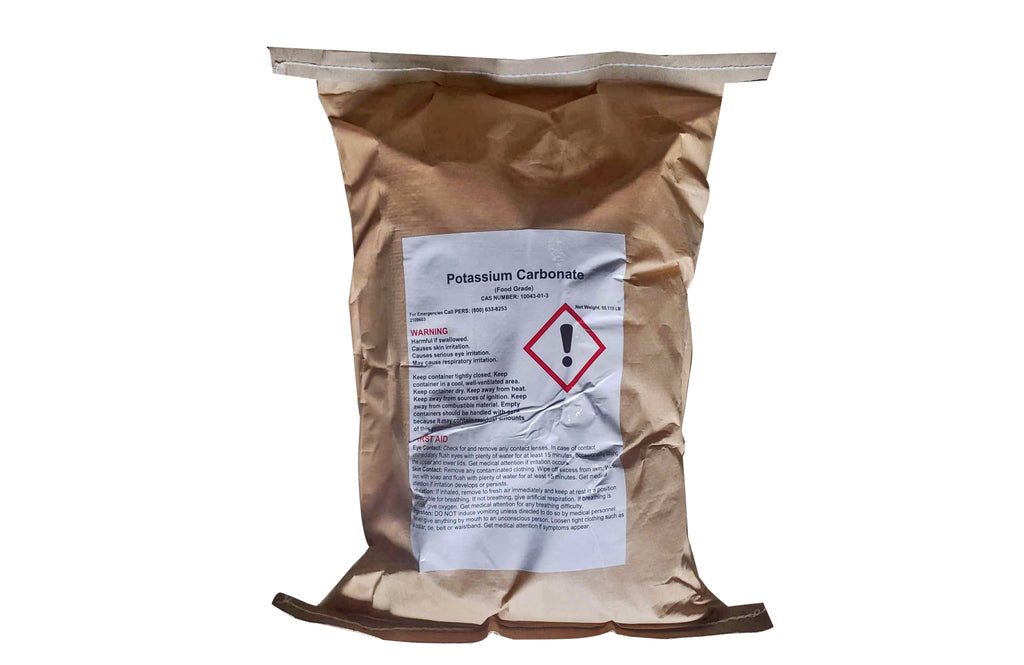 Potassium Carbonate 99.5+% Food Grade, White Granular (55.12 Lb Bag)