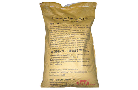 Ammonium Chloride [NH4Cl] [CAS_12125-02-9] 99.5% Feed Grade White Crystals 50 LB