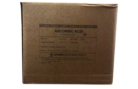 Ascorbic Acid [C6H8O6] [CAS_50-81-7]  Kosher Food Grade (CSPC) 99+% White Powder (55.12 Lb Carton)