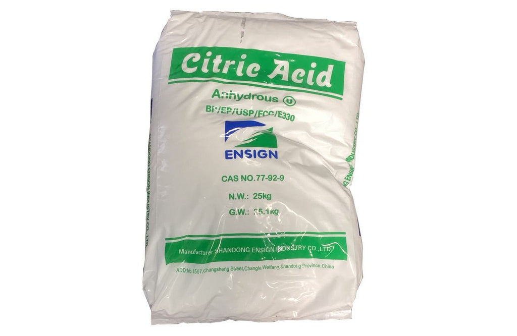 Citric Acid Anhydrous Fine Granular "ENSIGN" [C6H8O7] [CAS_77-92-9] BP/USP/FCC/E330  Crystal (55.12 Lb Bag)