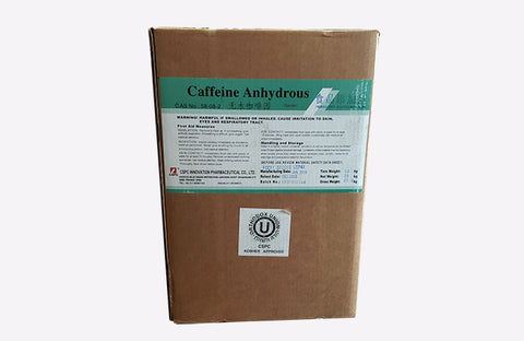 Caffeine Anhydrous USP/FCC Grade [CAS_58-08-2] (USP/FCC Grade ) 99+% White Crystalline powder (44.09 Lb Carton)