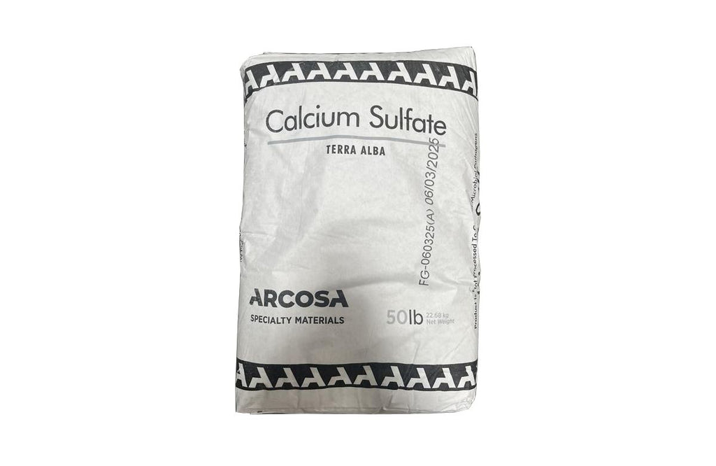 Calcium Sulfate Dihydrate FCC (Terra Alba) [CAS_Mixture] 98% White Powder 50 LB Bag