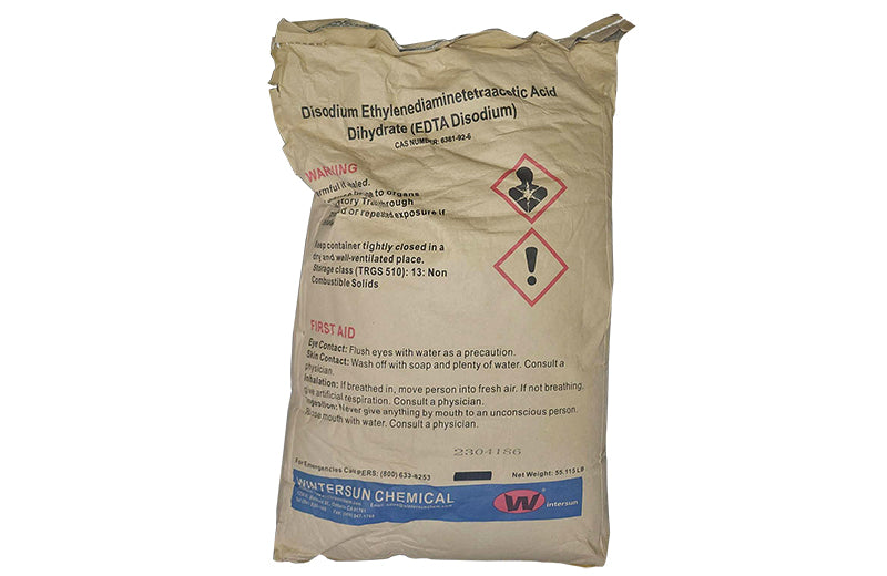 EDTA Disodium+99% White Crystalline Powder 55.12 LB Bag