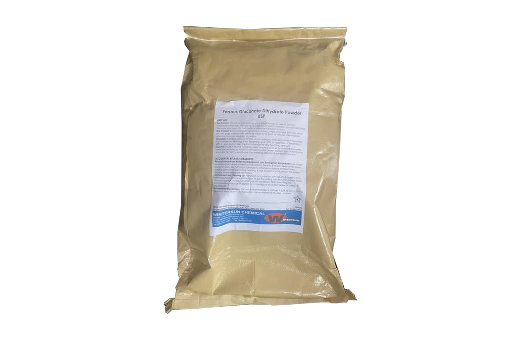 Ferrous Gluconate Dihydrate[CAS_22830-45-1] [C12H22FeO14 · 2H2O] USP Powder 55.12 LB Drum (Copy)