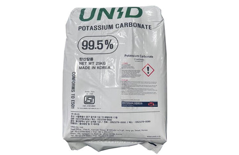 Potassium Carbonate UNID [K2CO3] [CAS_584-08-7] 99.5+% Food Grade White Granular (55.12 Lb Bag)