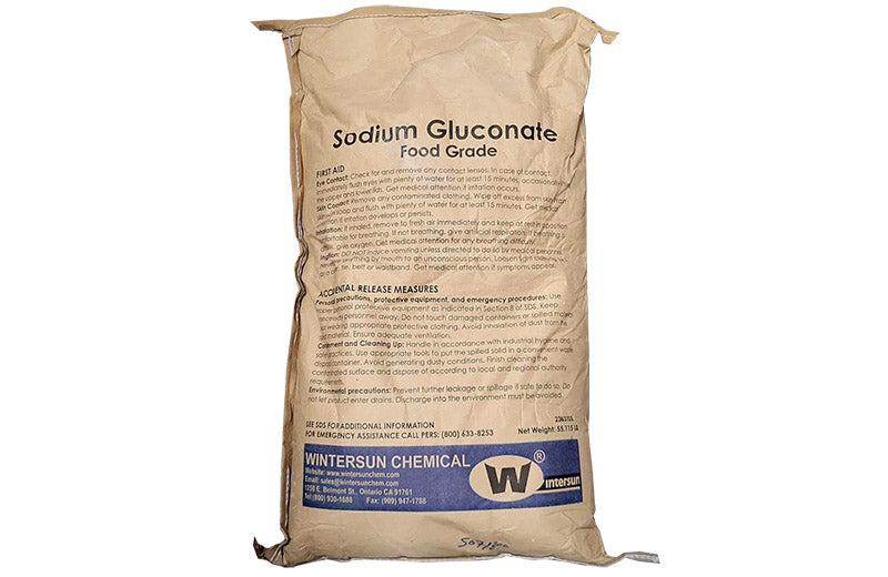 Sodium Gluconate [C6H11NaO7] [CAS_527-07-1] 98.0+%, Food Grade White Powder (55.12 Lb Bag)
