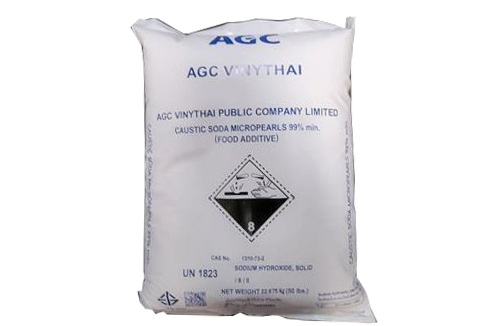 Sodium Hydroxide AGC [CAS_1310-73-2] [NaOH]  Beads FCC 50 LB Bag