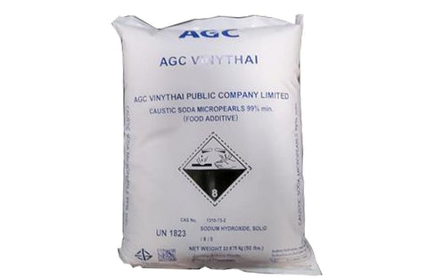 Sodium Hydroxide AGC [CAS_1310-73-2] [NaOH]  Beads FCC 50 LB Bag