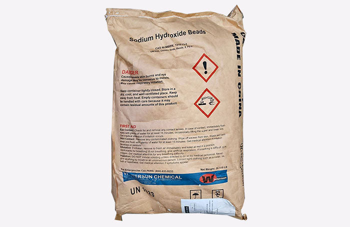 Sodium Hydroxide Wintersun [CAS_1310-73-2] [NaOH]  Beads Food Grade  55.12 LB Bag