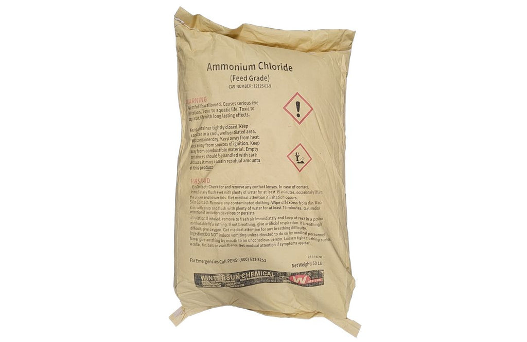 Ammonium Chloride [NH4Cl] [CAS_12125-02-9] 99.5% Feed Grade (Treated) White Crystals 50 LB