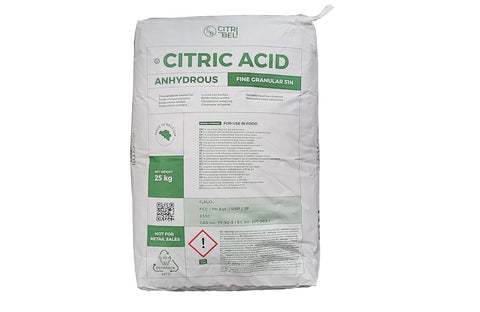 Citric Acid Anhydrous Fine Granular (Citrique Belge)[C6H8O7] [CAS_77-92-9] USP FCC White Crystals/ Granular/ Fine Powder(55.12 Lb Bag)