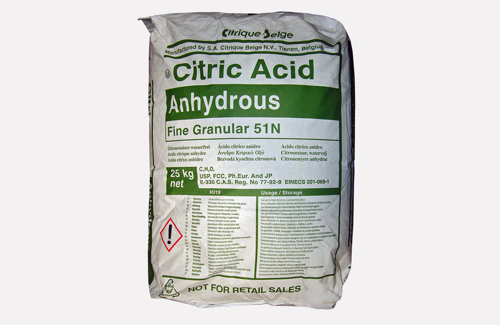 Citric Acid Anhydrous Fine Granular USP FCC [C6H8O7] [CAS_77-92-9] 99.5+%, White Crystal (55.12 Lb Bag)