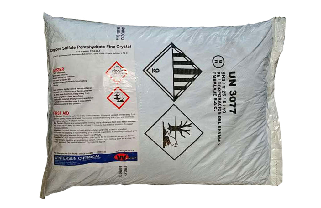 Copper Sulfate Pentahydrate [CuSO4.5H2O] [CAS_7758-99-8] Fine Crystals 98+% - Industrial Use (50 Lb Bag)