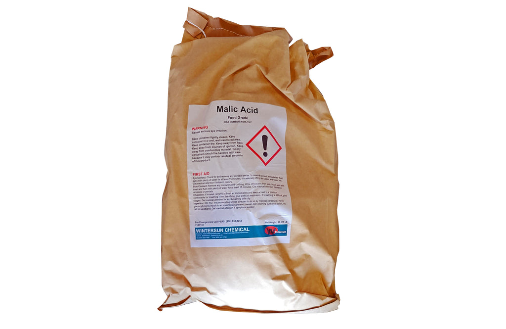 Malic Acid [C4H6O5] [CAS_6915-15-7] Food Grade +99% Powder  55.12 LB Bag