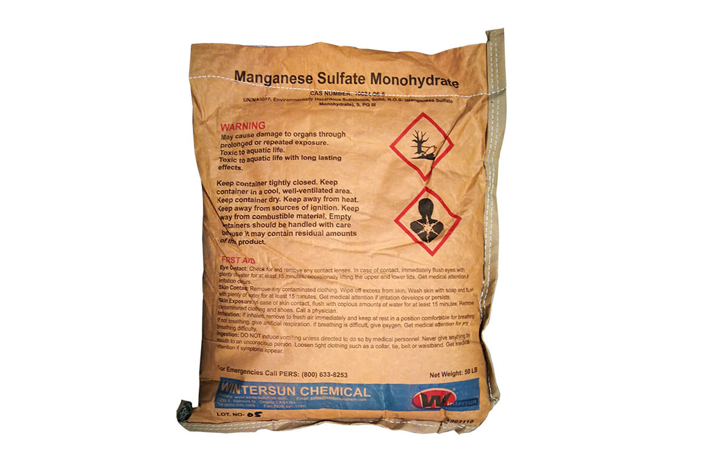 Manganese Sulfate Monohydrate Technical Grade [MnSO4.H2O] [CAS_10034-96-5] +98.5%, Pink Crystal or Powder (50 Lbs Bag)