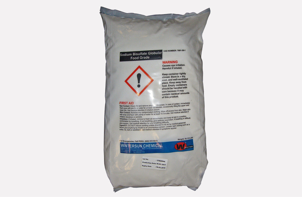 Sodium Bisulfate Globular [NaHSO4] [CAS_7681-38-1] Food Grade 98+%, White Pearls (55.12 Lb Bag)