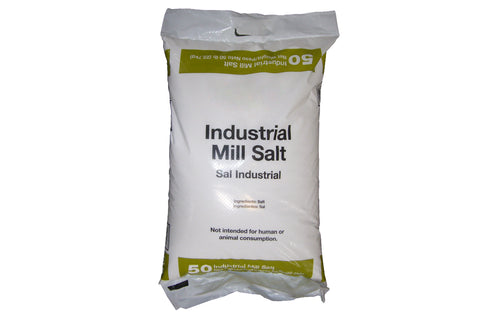 Sodium Chloride Industrial Mill Salt Cargill [NaCl] [CAS_7647-14-5] +99.5%  White Crystalline Solid (50 Lb Bag)