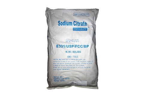 Sodium Citrate (TriSodium Citrate) Dafodil [C6H5Na3O7] [CAS_6132-04-3] USP, NSF Colorless/ White Crystallize Powder (50 Lb Bag)