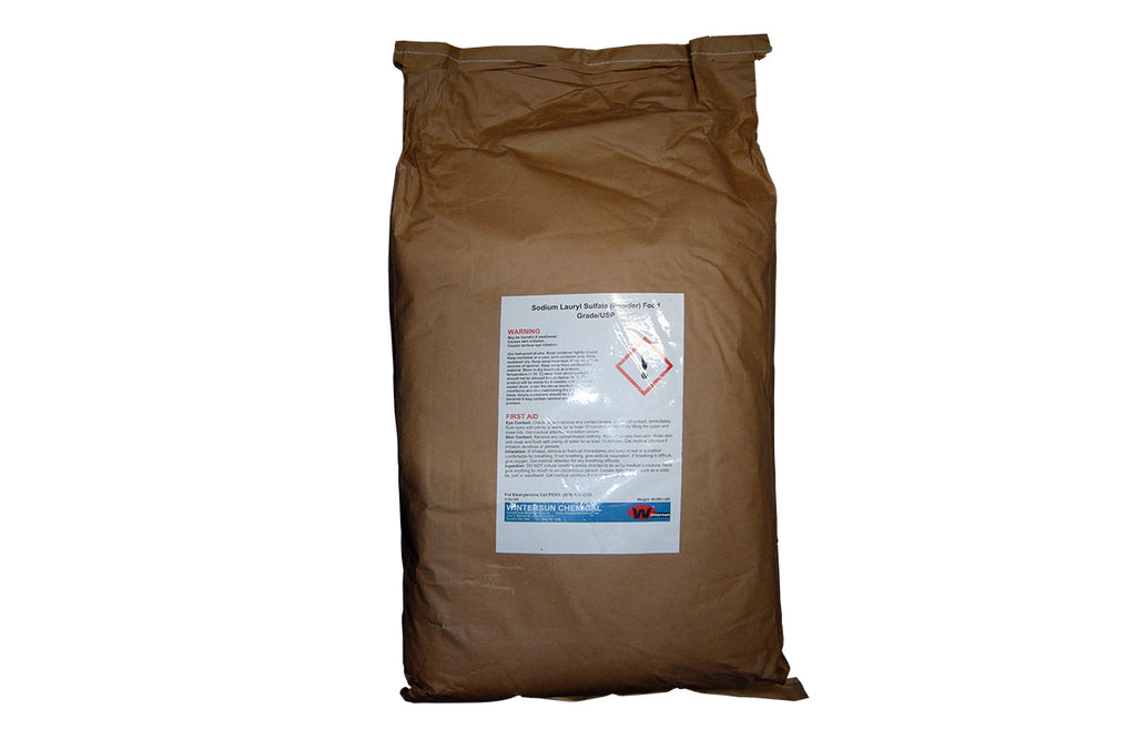 Sodium Lauryl Sulfate (Sodium Dodecyl Sulfate) [C12H25SO4Na] [CAS_151-21-3] USP 95%, White Powder (55.12 Lb Bag)